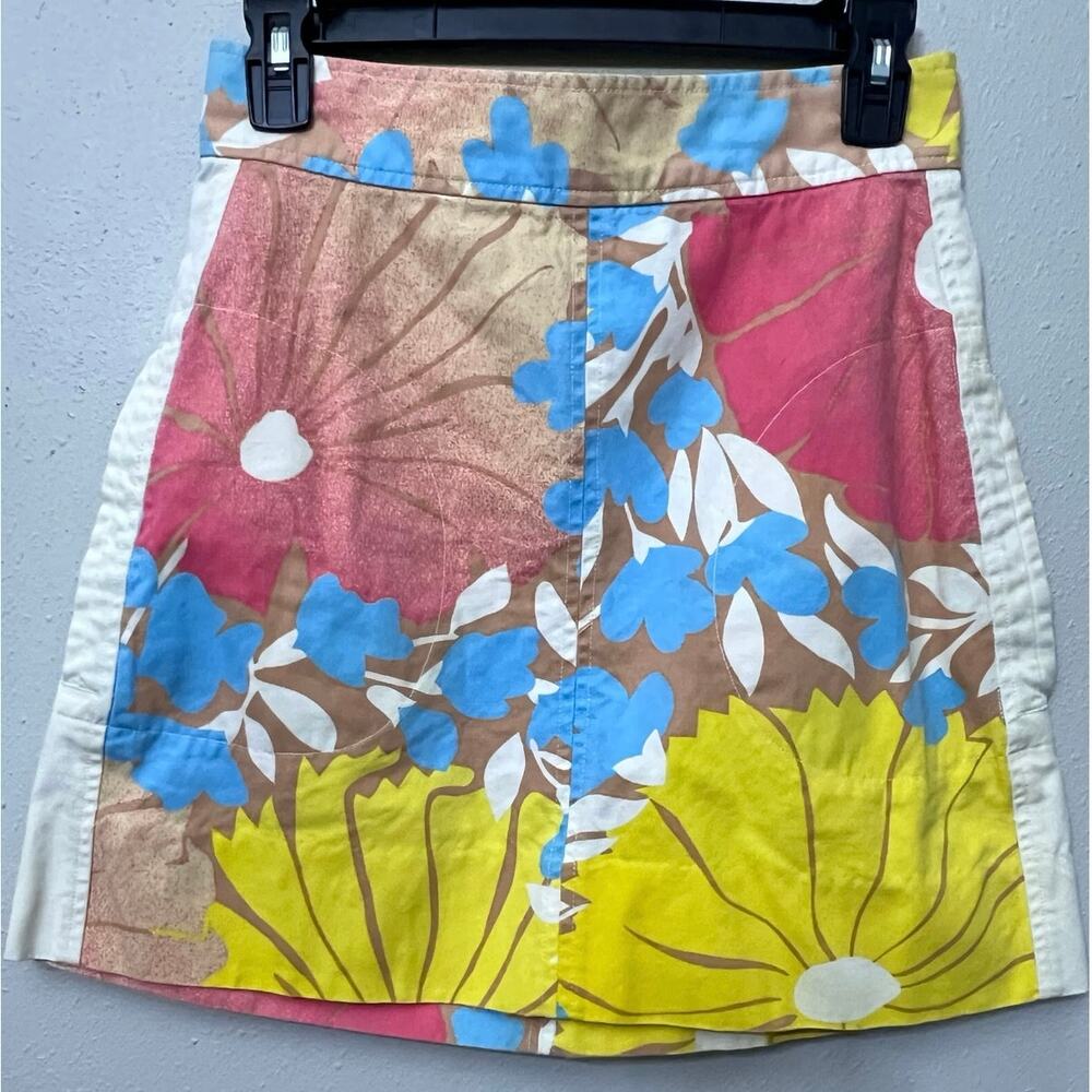 Tracy Feith for Target Floral Mini Skirt Sz 9 Zip Waist Cotton Coquette Twee